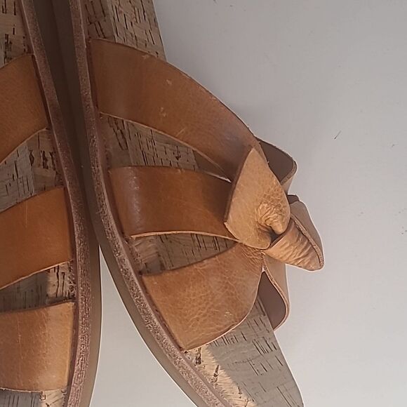 Kork Ease Brigit Slide Slide Sandals Orange Leather Size 10M NWOB - Picture 10 of 16